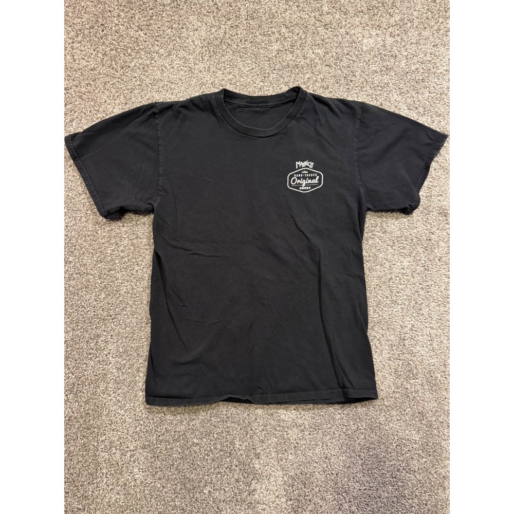 Mazzios Pizza T-Shirt Mens Small* Black Original Crust Short Sleeve Graphic Tee*